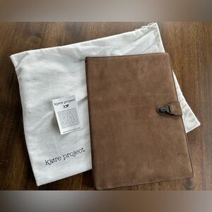 NEW Brown Leather Portfolio Sleeve from Europe